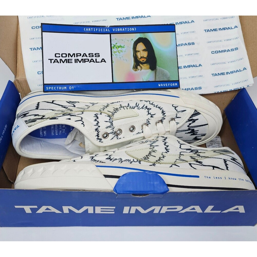 Tame Impala x Compass Shoes Sneakers Sz Men's 10.5 Spectrum 1 Less Know Better